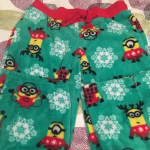 Minion fuzzy PJ bottoms